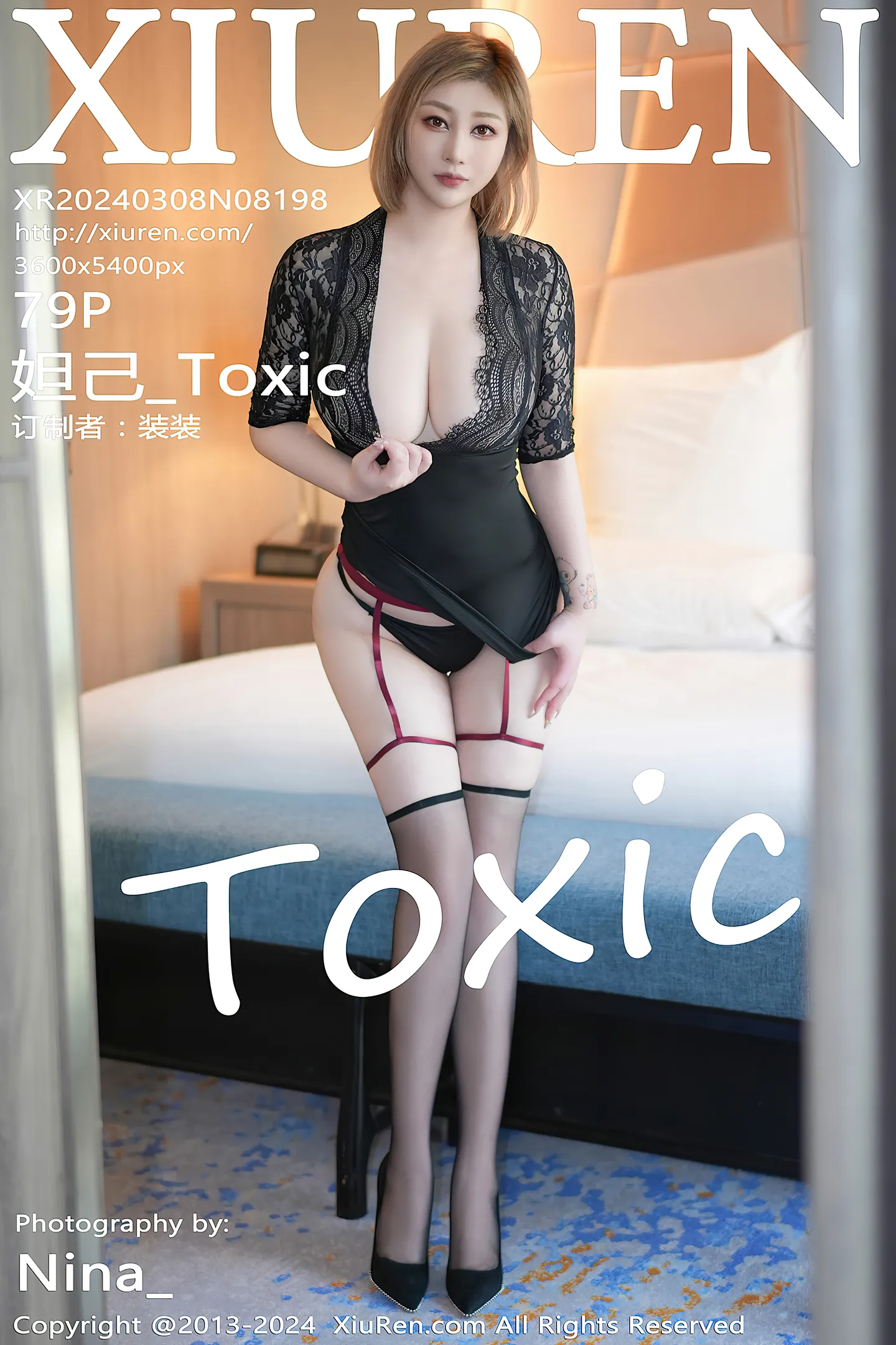 [XiuRen秀人网]No.8198_女神妲己_Toxic性感网纱连衣短裙配黑丝吊袜秀完美身材诱惑写真80P-秀人网 - XiuRen.Space